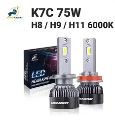 Автолампи DAWN KNIGHT K7C H8/H9/H11 6000K (75W) з обманкою (Canbus), комплект 2 шт