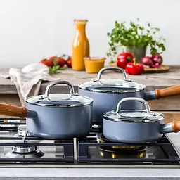 Набір ковшів з кришками GreenPan Mayflower Pro, 16/18/20 см, 1,05/2,1/3,1 л з керам. покриттям - мініатюра 3