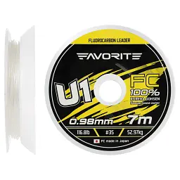 Флюорокарбон Favorite U1 FC 7 м 35/0.98 мм 116.8 lb/52.97 кг