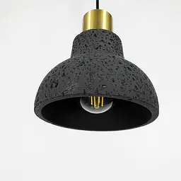 Підвіс Terrazzo Toco із чорним бетонним плафоном в стилі Ар-деко Line.F MJ 167/1 BK - мініатюра 2