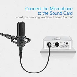 Мікрофонний кабель Ugreen AV130 XLR Male to Female Microphone Cable (Чорний, 2м) - мініатюра 3