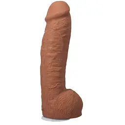 Фалоімітатор Doc Johnson The Realistic Cock ULTRASKYN 12 Inch з мошонкою, карамельний