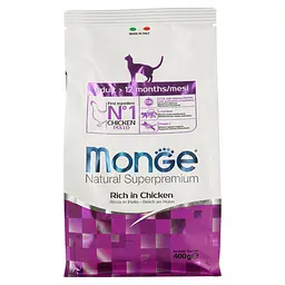 Сухий корм Monge Cat Adult, 04 кг (970004985) - мініатюра 2