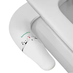 Універсальне біде-накладка SAMODRA Washer тонка під кришку, з боковим модулем, Біла (SMWDRW)