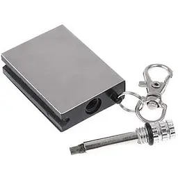 Бензиновий сірник Zippo, вічна запальничка, кресало брелок, срібляста