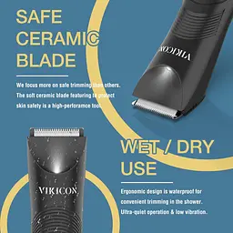 Тример VIKICON Groin&Body Trimmer для чоловіків, електрична кулькова бритва, змінний керамічний лез Groomer Б/в - мініатюра 6