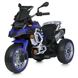 Дитячий електричний мотоцикл Bambi Racer 12V одномісний до 50 кг Синій (DE-169-E-1052)