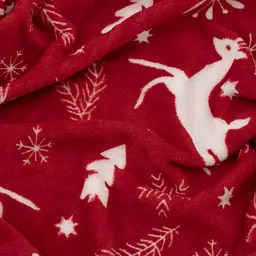 Плед Ardesto Christmas Flannel 160х200 см 100% поліестер олені червоний pbe0050481 - мініатюра 6