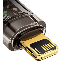 Кабель Baseus Explorer Series Auto Power-Off Fast USB to Lightning 2.4A 2m Black (CATS000501) [86021] - мініатюра 4