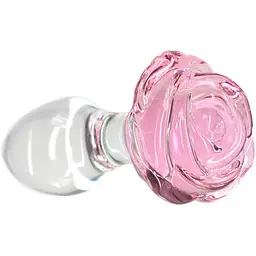 Скляна анальна пробка Pillow Talk Rosy Luxurious Glass Anal Plug - мініатюра 2