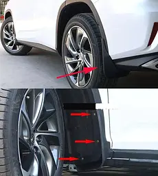 Бризковики для Lexus RX 350 2020-2022 Комплект 4 шт (BTYLXRX2021) - мініатюра 4