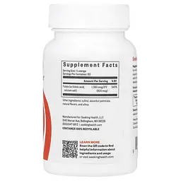 Фолієва кислота (B-9) Folinic Acid 800 mcg 60 Lozenges Seeking Health vit0004802 - мініатюра 2