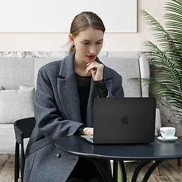 Пластикова накладка [верх та низ] Hardshell Apple MacBook Pro 14 A2442 2021 Crystal Case [Black] [65775] - мініатюра 2