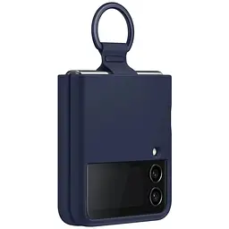 Оригінальний силіконовий чохол із кільцем Samsung для Galaxy Z Flip4 Silicone Cover with Ring Navy EF-PF721TNEGUA - мініатюра 9