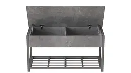 Банкетка з ящиком Ferrum-decor Дрейк 2 550x1200x400 метал Сірий ДСП Бетон 16 мм (FRD-103086) - мініатюра 4