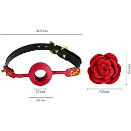 Розкішний кляп у вигляді троянди Zalo - Rose Ball Gag - мініатюра 2