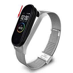 Ремінець до фітнес браслета BeCover Metal для Xiaomi Mi Smart Band 8 Silver (709358)