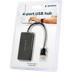 Концентратор Gembird USB 2.0 х 4 (UHB-U2P4-04) - мініатюра 2