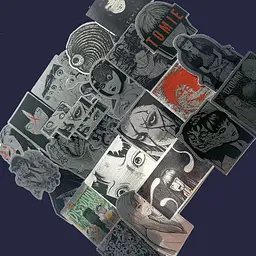 Стікерпак Дзюндзі Іто Набір наклейок GeekLand Junji Ito 50 штук - мініатюра 3