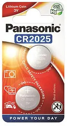 Батарейка Panasonic CR-2025EL/2B літієва CR2025 блістер 2 шт.