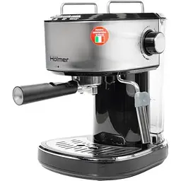 Кавоварка Holmer HCM-105 Silver, 850W, ріжкова, еспресо ріжкова, керування механічне, мелена кава, тиск 15 бар, об'єм 1.2 л - мініатюра 3