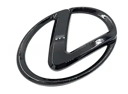 Емблема решітки LEXUS чорна 130х89мм пластик (на скотчі)