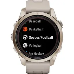 Смарт-годинник Garmin Fenix 7S Pro Sapphire Solar Edition Soft Gold with Light Sand Band (010-02776-14) [86526] - мініатюра 10
