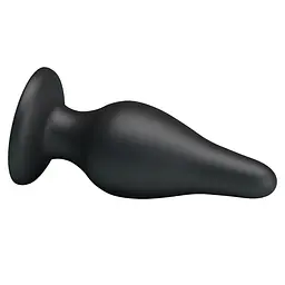Анальная пробка - Pretty Love Sturdy Silicone Anal Plug Black - мініатюра 5