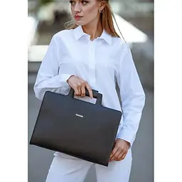 Сумка для ноутбука та документів BlankNote Жіноча шкіряна 15 Black (BN-BAG-36-g) - мініатюра 7