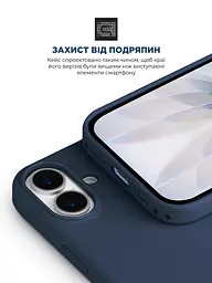 Силиконовый чехол с MagSafe для Apple iPhone 17, ICON2 MagCase, серый, противоударный, панель с мягкой подкладкой, защита всего корпуса, поддержка беспроводной зарядки, совместим с защитными стеклами и пленками, ArmorStandart (ARM88989) - мініатюра 5
