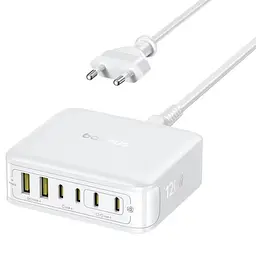 МЗП Baseus EnerFill FH21 PD120W+QC3.0 6in1 (2USB-A/4C) (E0120T) Moon White