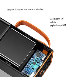 Повербанк 100000 mAh JS-658 для поїздок і роботи ∙ Зовнішній акумулятор JS-658 з LED-фонариком - мініатюра 5