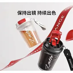 Склянка з кришкою Xiaomi Quange Tritan Coffee Cup 400 мл чорна (6972229764695) - мініатюра 3