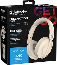 Гарнітура Defender FreeMotion B485 Bluetooth ANC Beige (63485) - мініатюра 10
