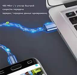 Зарядний кабель Tiger ESSAGER USB Type-C 3A 2метра - мініатюра 3