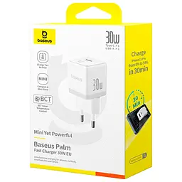 Зарядний пристрій Baseus 1xUSB-C 30 Вт + 1xUSB білий (P1011160A213-00) - мініатюра 8
