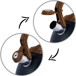 Чайник Whistling Kettle Black 2.7л зі свистком Kamille Ø20х23 см kuh0011111 - мініатюра 5