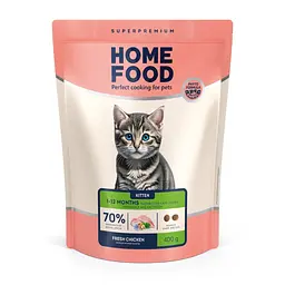 Сухий корм для кошенят HOME FOOD Fresh Chicken з куркою, 400 г
