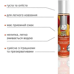 Змазка на водній основі System JO H2O - Peachy Lips (30 мл) - мініатюра 3