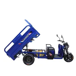 Вантажний електроскутер-самоскид триколісний CROSSER Cargo 16  (1200W 60V, 45Ah) Синій - мініатюра 3