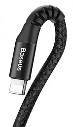 Кабель Baseus Fish Eye Spring Cable USB to Lightning 2A 1m CALSR-01 Black - мініатюра 2