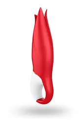 Оригінальний вібромасажер Satisfyer Vibes Power Flower, 19х4.6 см (червоний) - мініатюра 4