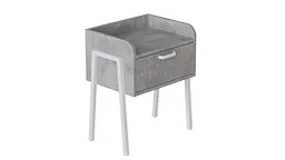 Тумба модульна Ferrum-decor Бетті 540x450x320 метал Білий ДСП Бетон 16 мм (FRD-102996) - мініатюра 4