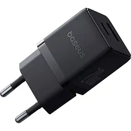 Мережевий зарядний пристрій Baseus Palm Fast Charger USB-A/USB-C 30W + Cable USB-C to USB-C 60W 1m Black (P1011160A113-01) [168072] - мініатюра 2