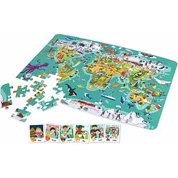 Пазл-гра Hape Карта світу 100 елементів (E1626) - мініатюра 3