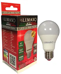 Лампа LED A60-15W-E27-4000K 1350Lm LU-A60-15274 TM LUMANO 