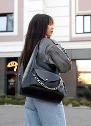 Сумка жіноча Sambag HOBO BLISS Чорна 31 х 31 х 12 см (53453001)
