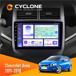 Штатна магнітола Chevrolet Aveo 2011-2018 Cyclone C9-011 4x64, DSP Cyclone (НФ-00006949)