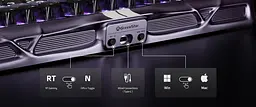 GravaStar Клавіатура магнітна Mercury V75 Pro 80keys, GravaStar x Gateron Jade Gaming, USB-A, 8k, RGB, Iron Purple - мініатюра 7