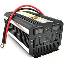 Інвертор напруги Voltronic Wm-7200 (4300Вт) + Charge 20A, 12/220 з апроксимованою синусоїдою, 2 універсальні розетки + USB, клем